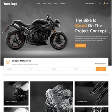 Motorcycle Shop Website Design with Free VPS Web Hosting and Installation
