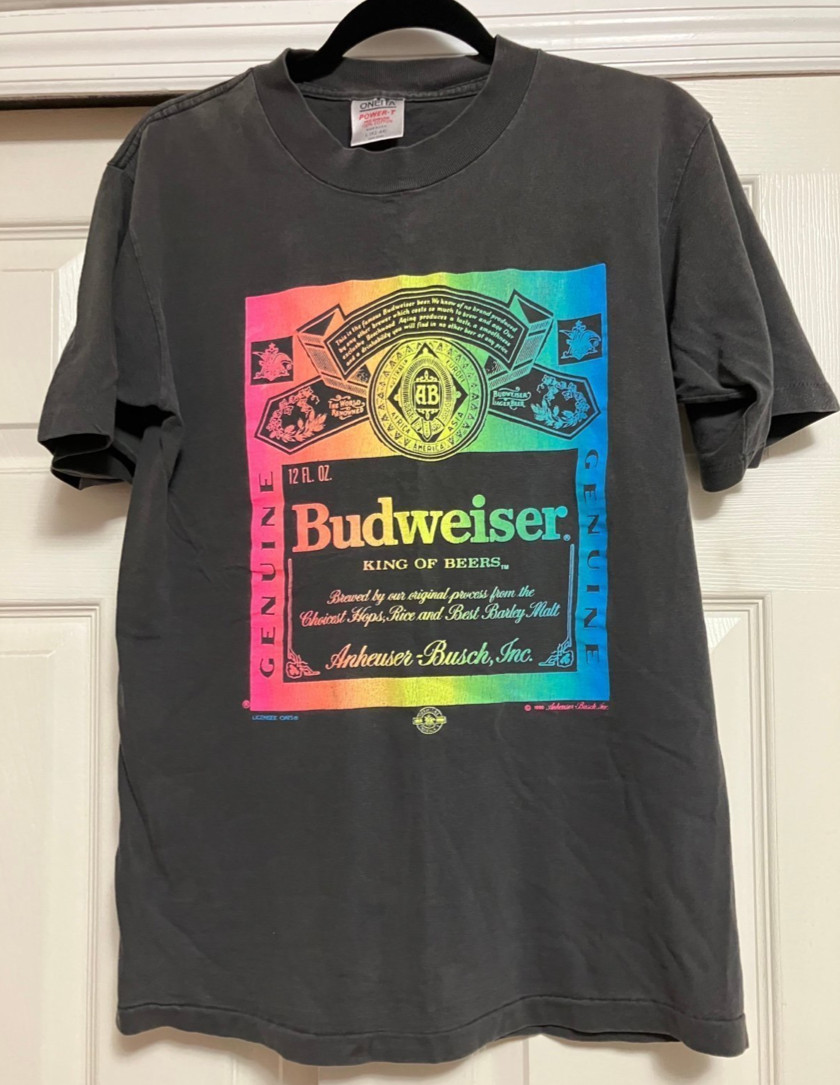 Vintage RARE 1990s Budweiser T-shirt Size Large - Gem