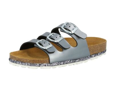 Pantolette grau LICO Bioline Sensation Slipper Mädchen
