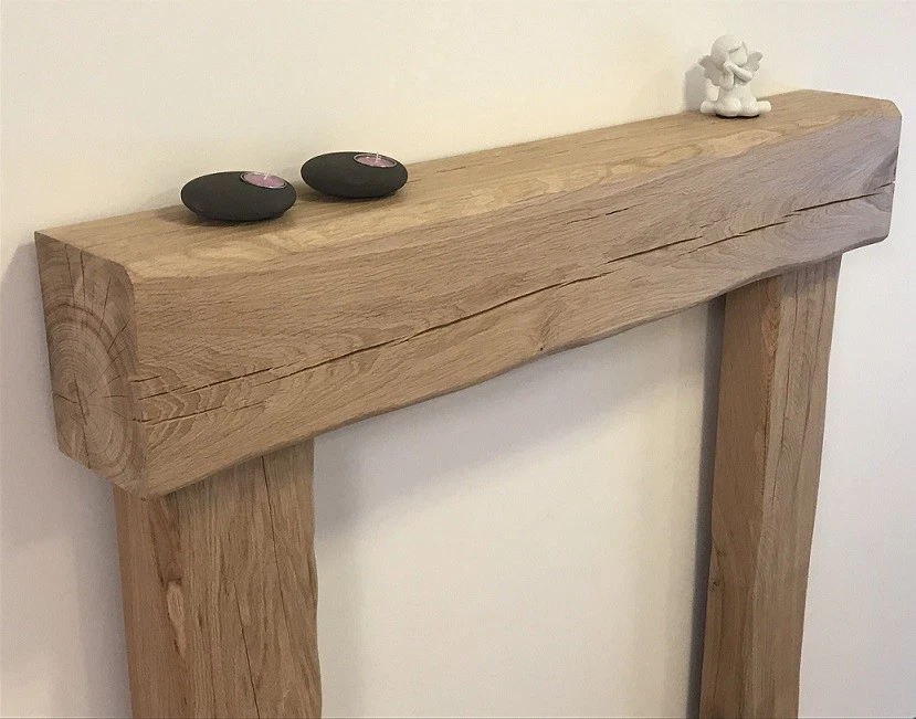FIREPLACE SURROUND SOLID OAK MANTLE BEAM MANTELPIECE FOR WOOD LOG BURNER  LINTEL | eBay