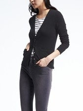 Banana Republic Todd  Duncan Cashmere Cardigan, Black SIZE XS   583506 v1011