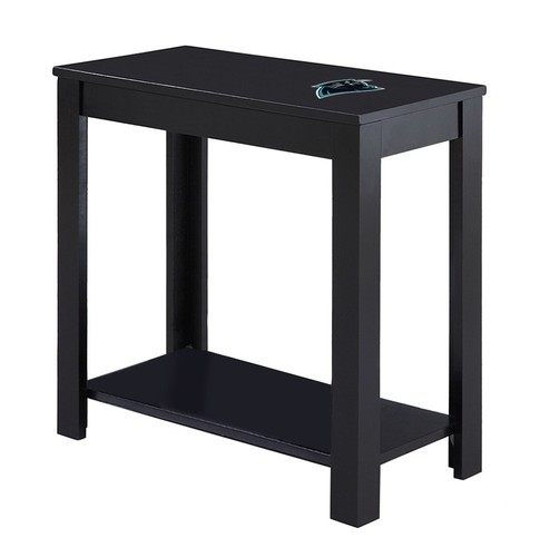 End Table Night Stand Black Wood NFL Team Decal Man Cave on Top or Bottom Shelf - Picture 73 of 120