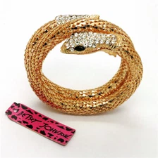 Fashion Lady Gold-Plated Crystal Snake Women Jewelry Bracelet Gift