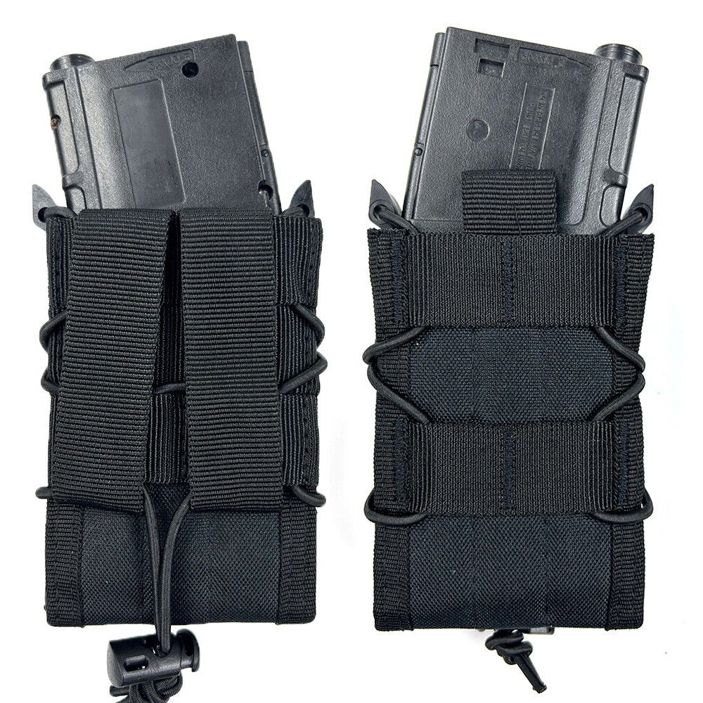 US Tactical Molle Open Top Magazine Pouch for 5.56mm Rifle Mag Holder Adjustable-image
