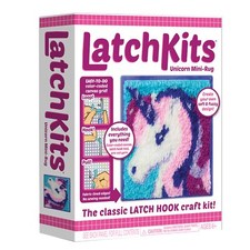 Multicolor Latch Hook Craft Kit for Easy DIY Mini Rug Art Project
