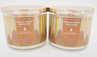(4) Bath Body Works Golden Berry Mistletoe Star Lid 3-wick Scented Candle 14.5oz