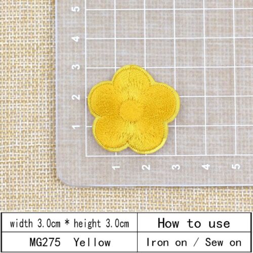 Rose Gänseblümchen Blume Aufnäher bestickt Bügeln/Aufnähen Applikation zum Selbermachen Abzeichen Sammelalbum - Bild 19 von 43