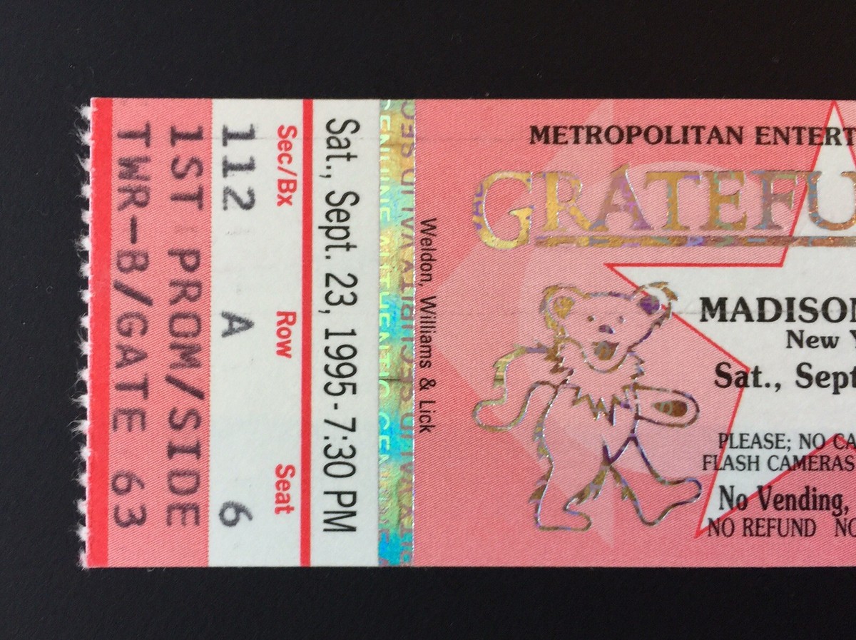 Grateful Dead Madison Square Garden Canceled Fall Tour 9/23