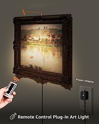 Plug in Picture Light Dimmable Art Lights for Paintings Remote Control 3000K - Picture 4 of 7