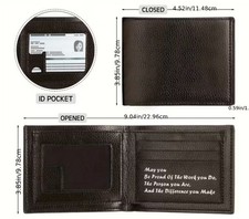 faux leather wallet brown new
