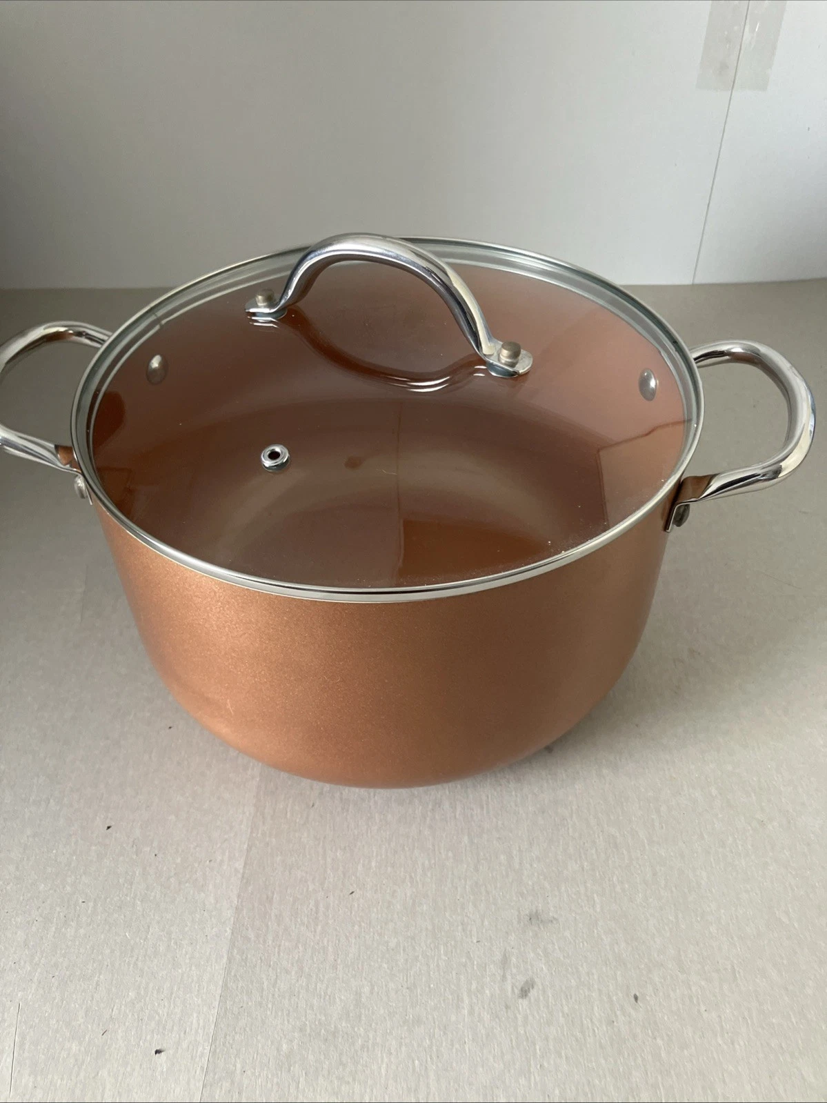 6 Quart Casserole Pan With Lid Nonstick Copper Plated