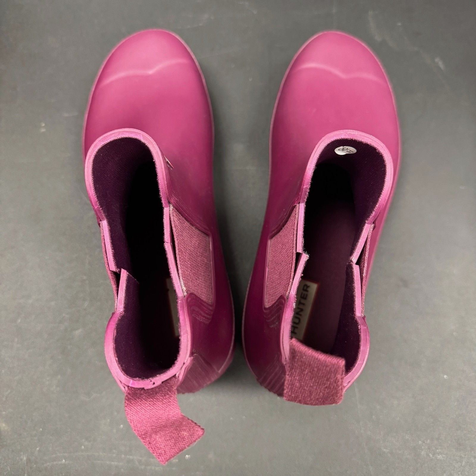 Hunter Original Chelsea Short Rain Boots Wellies Waterproof US Women 10 Red