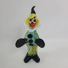 Vintage Murano Circus Clown 10" Hand Blown Art Glass Figurine Sculpture