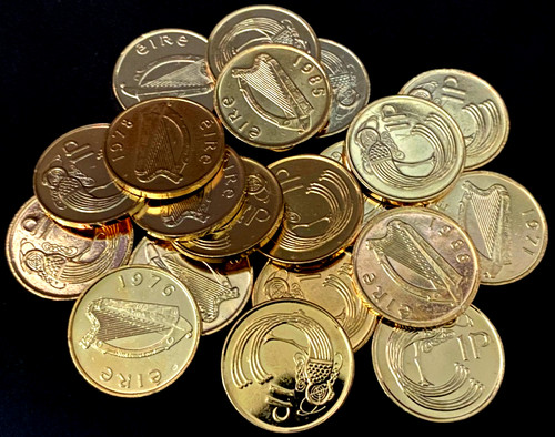 Lucky Irish 1 Penny Coin – 24K Gold Layered – Random Year 1971–2000 – Good Luck