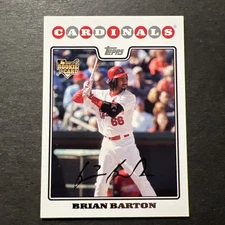 2008 Topps #8 Brian Barton Factory Set Bonus: Rookies