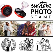 Custom Home Photo Address Name Stamp Personalized Family Self-Inking Image Stamp