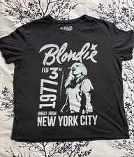 Blondie NYC 1977 Debbie Harry Concert Reprint Shirt Women  s Large Band Tee