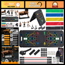 25-in-1 Portable Push Up Board Gym Kit, Foldable Workout Set with Resistance Ban