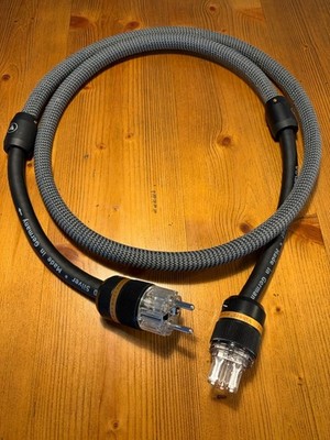 Viablue X-60 Silver Power Cable 2m - Viborg Rhodium Plugs - Only 20 Hours