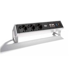 Bachmann DESK 2 Tischsteckdose 3-fach, Farbe: Inox 902.502 (4016514050642)