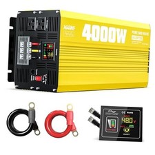 4000W Pure Sine Wave Power Inverter 48V DC to 120V AC 4000W-48V Yellow
