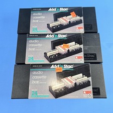 Add N Stac Cassette Tape Storage Boxes LOT OF 3 NOS
