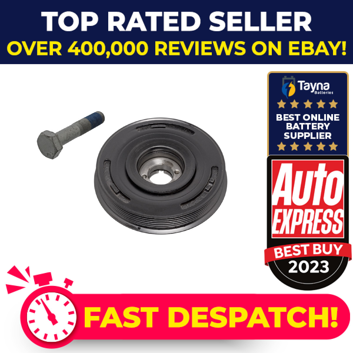Crankshaft Pulley fits PEUGEOT PARTNER 1.9D 2.0D 96 to 15 Belt 0515P2 0515P2S1