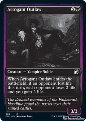 #ad Magic Arrogant Outlaw DBL 84 NM Common $1.32