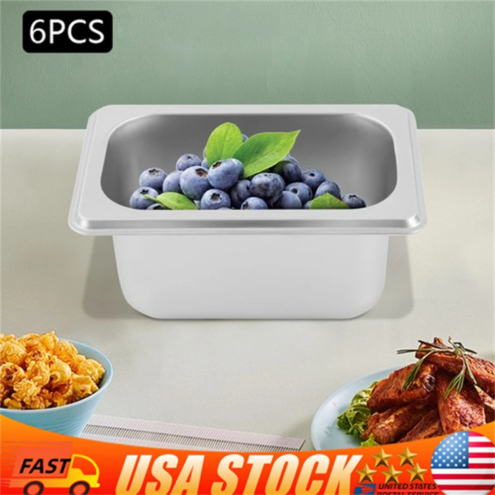 6 pcs Stainless Steel Food Storage Containers with Lids Leakproof, Stackable