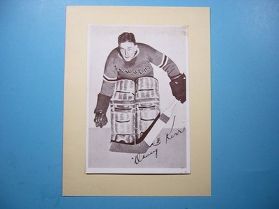 1935/40 CROWN BRAND NHL HOCKEY PHOTO #64 DAVE DAVEY KERR NEW YORK RANGERS