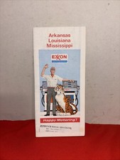 1974 Exxon Arkansas Louisiana Mississippi Travel Road Map