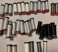 Kreinik 4 braid per reel silvers grey black pearl new cross stitch embroidery