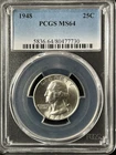 1948  25C Washington Quarter Dollar PCGS MS64   80477730