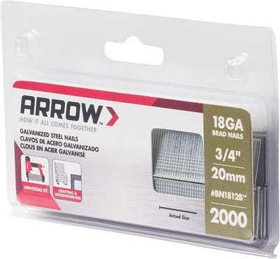 BN1812BCS Arrow 3/4'' Brad Nail Brown - 1PK