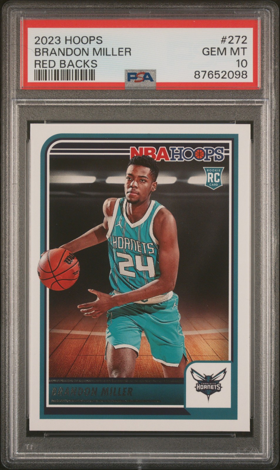 2023 PANINI NBA HOOPS RED BACKS #272 BRANDON MILLER PSA 10