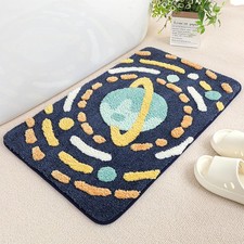 Cute Planet Bathroom Rug Mat Extra Soft Absorbent NonSlip 20x31 Inch