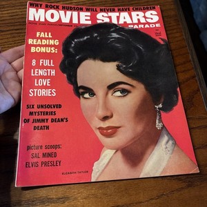 1956, Elizabeth Taylor, "MOVIE STARS" Magazine (No Label) Scarce / Vintage