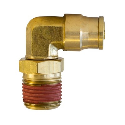 TECTRAN PL1369-8D DOT Push-Lock Swivel Male Elbow 1/2  Tube × 1/2  NPT Brass Fit