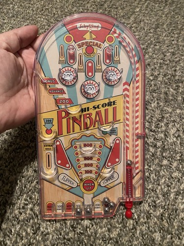 Schylling Hi-Score Handheld Pinball Game – 10" Travel Pin-Ball Toy
