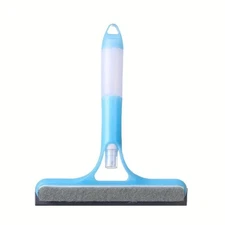 3-in-1 Window & Mirror Scraper Wiper with Removable Microfiber Cloth Cleaner