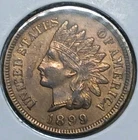 1899 Indian Head Cent VF+ Detail Cleaned