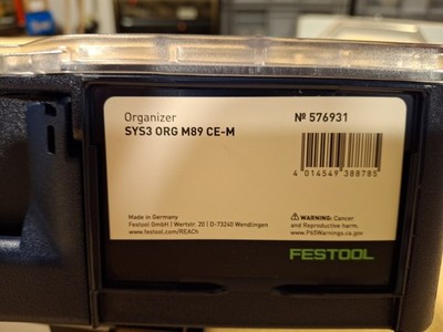 Festool Systainer³ Organizer SYS3 ORG M 89