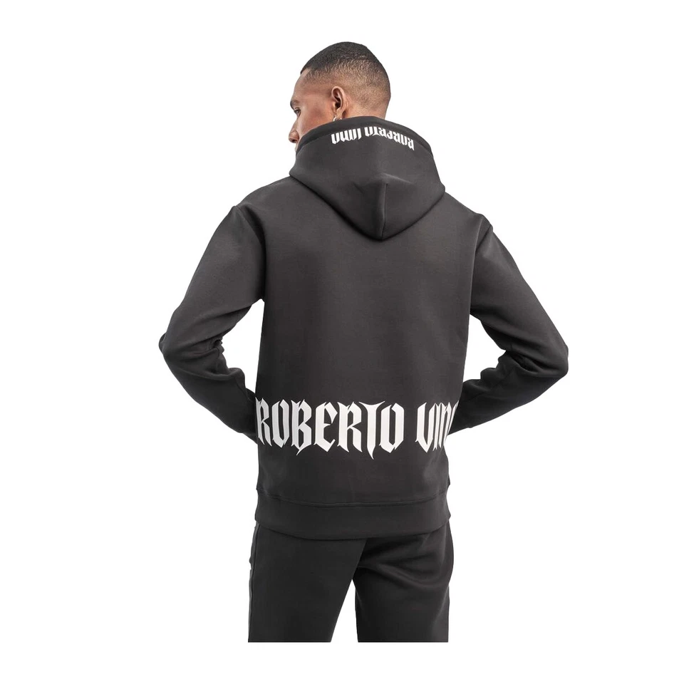 Sudadera negra para hombre Roberto Vino Milano RVJS5-23 Foto 2 de 2