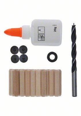 Bosch Holzdübel-Set, 32-teilig, 8 mm, 40 mm 2607000542