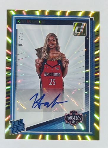 2025 Donruss Kiki Iriafen Green Laser Rated Rookie 1/15