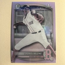 2025 Bowman Chrome Sadbiel Delzine Pearl Refractor 1st Bowman #BCP-235 Red Sox