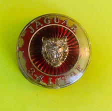 VINTAGE CAR BADGE Jaguar 3.4 Litre grill badge