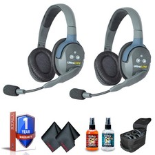 Eartec UL2D UltraLITE 2-Person Headset System USA with 6Ave Heaphone and