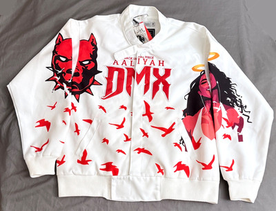 DMX Aaliyah Tribute Jacket Back in One Piece Size Medium 26''x22'' NEW w/ tag RARE