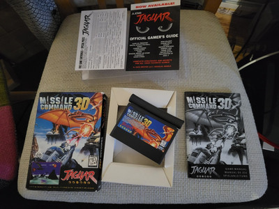 Missile Command 3D Cartridge Spiel OVP mit Handbuch - Atari Jaguar mit Protektor. RAR